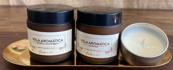 Velas Aromáticas Frasco de Ámbar
